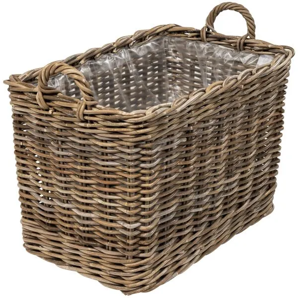 Kurv aflang med hjul 68x42x45cm